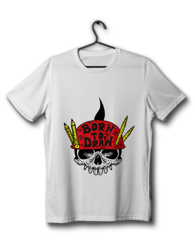 Born To Draw Edition - White Tee