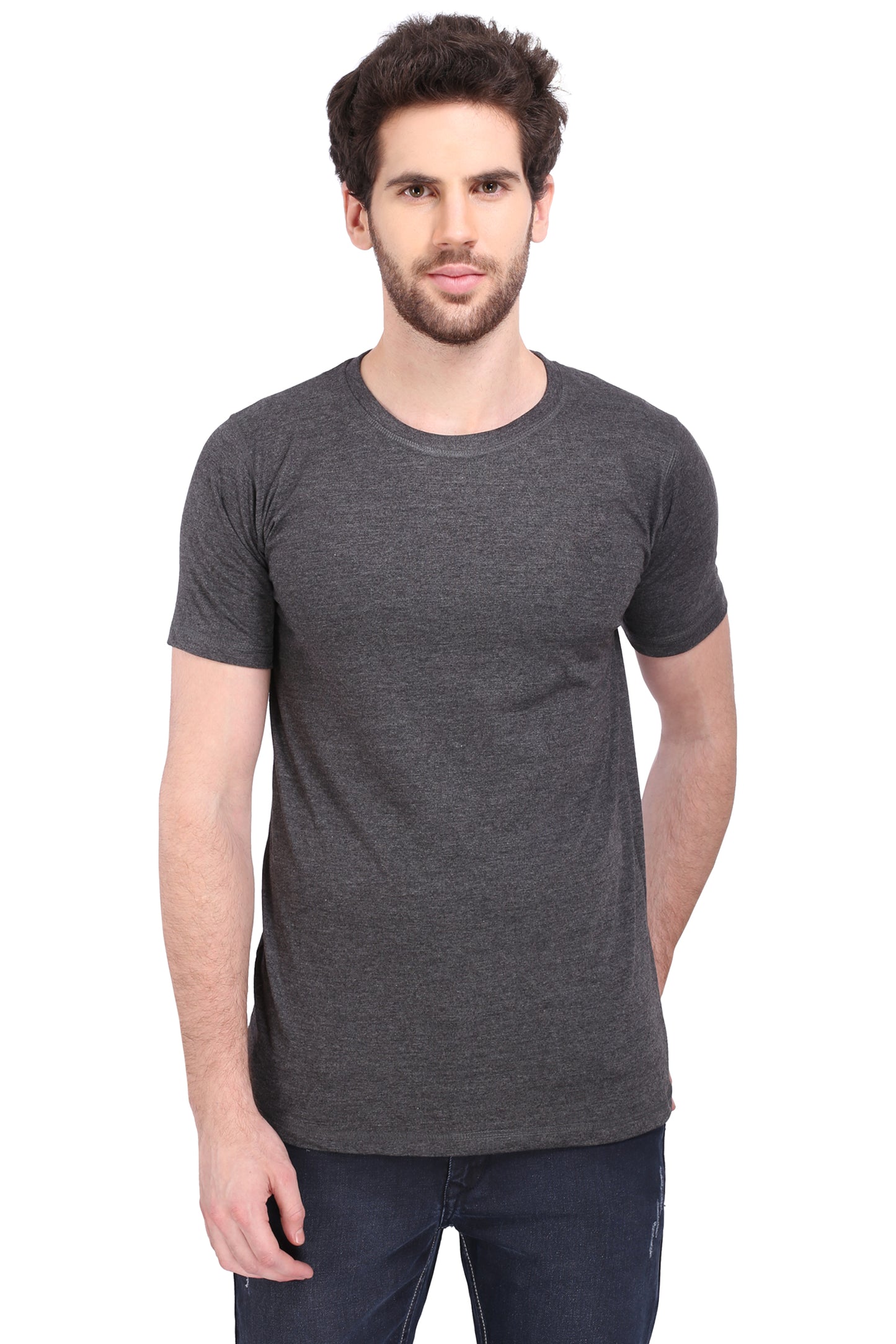 Round Neck Charcoal Grey - T Shirt