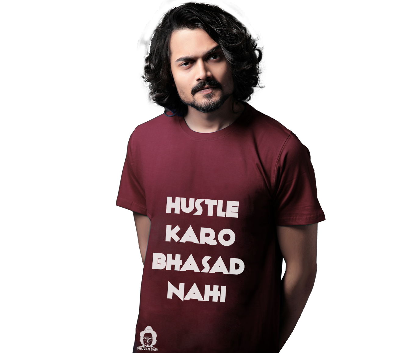 The Hustle Bhasad Tee - Maroon