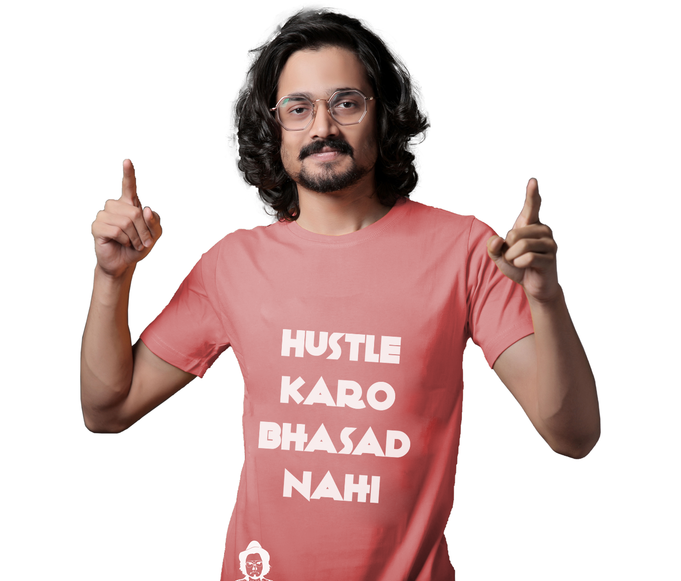 The Hustle Bhasad Tee - Pink