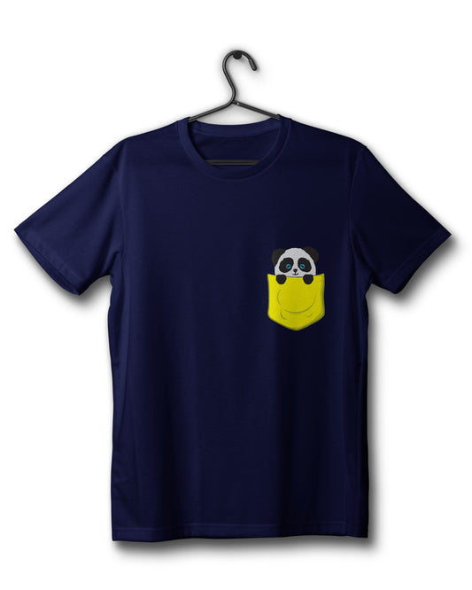 Yellow Pocket Panda Edition - Navy Blue Tee