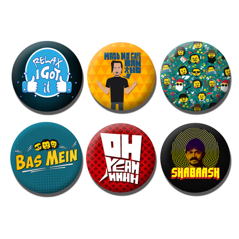 BB Badges - Pack of 6